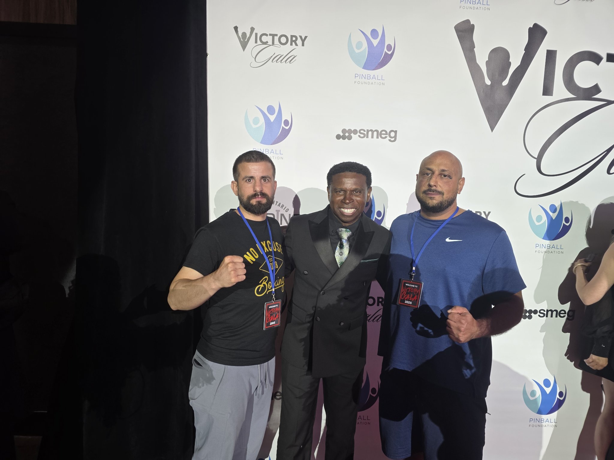 Tony De Pasquale with Michael Pinball Clemons at the Victory Gala 2025